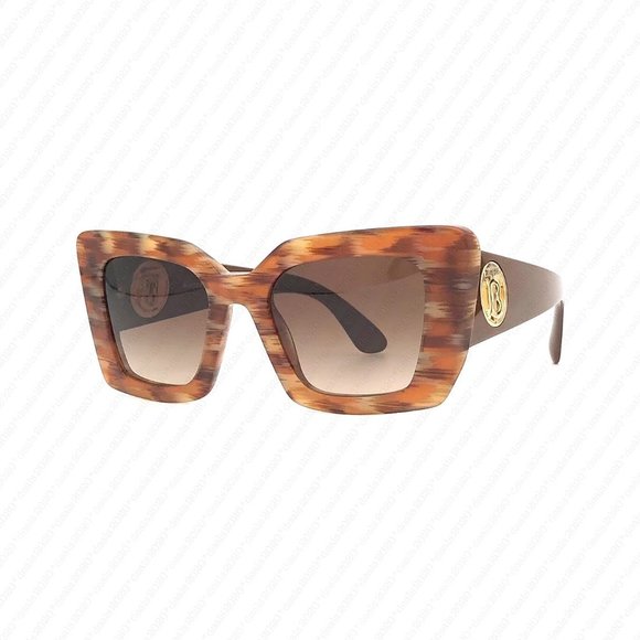 New Burberry Daisy BE4344 394013 51mm Spotted Brown Sunglasses - Picture 3 of 12